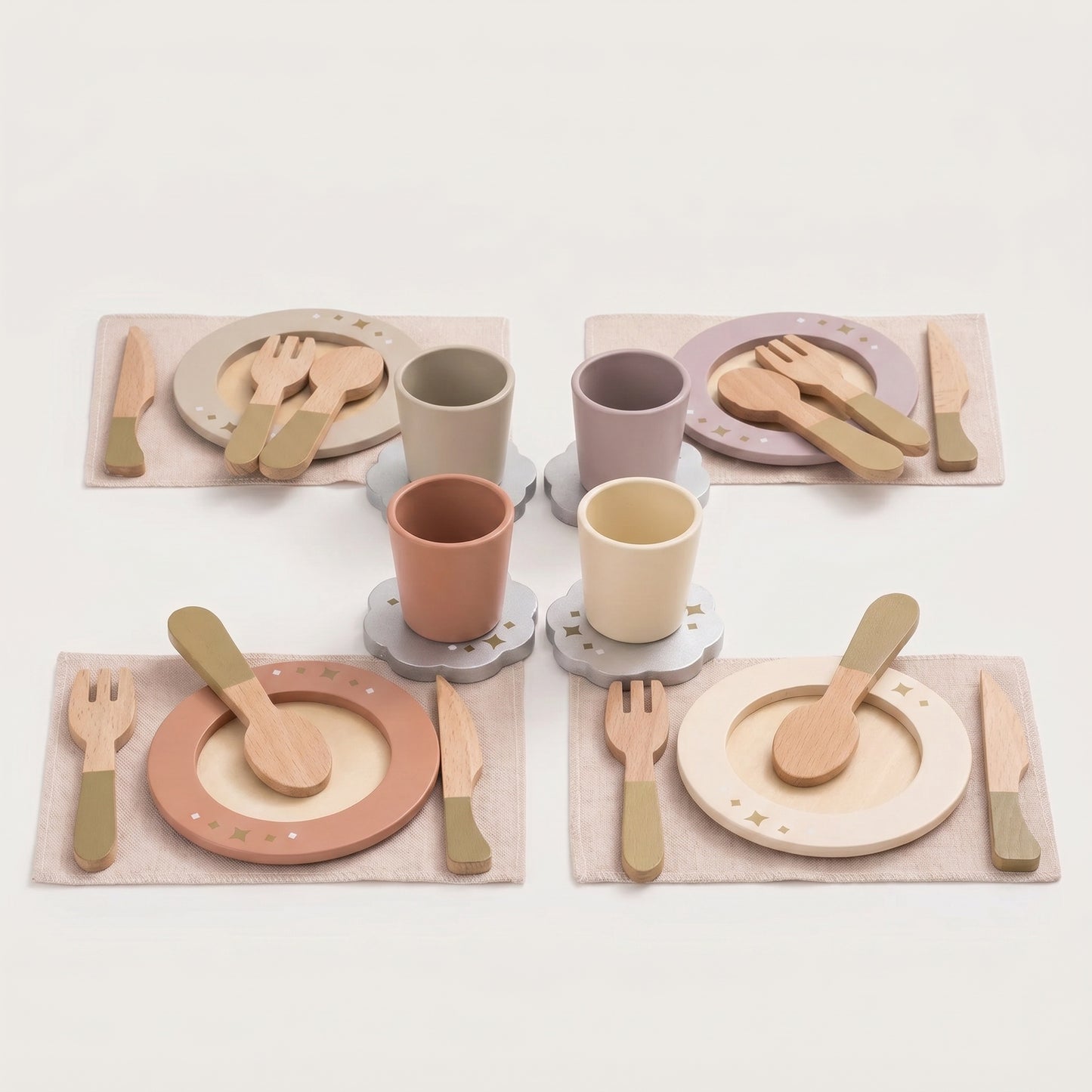 Set de Vaisselle Montessori en Bois
