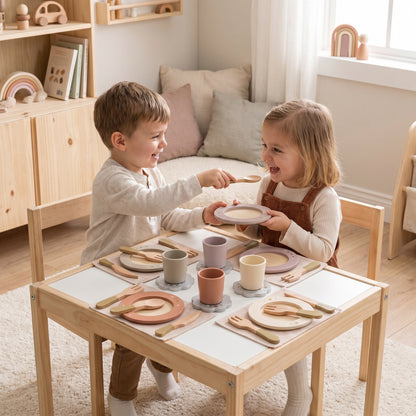 Set de Vaisselle Montessori en Bois