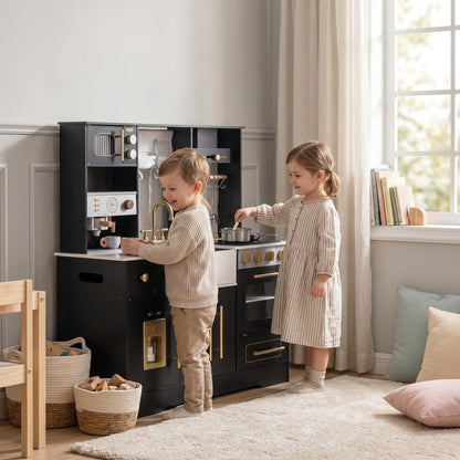 Cuisine Montessori en Bois avec Évier et Rangements