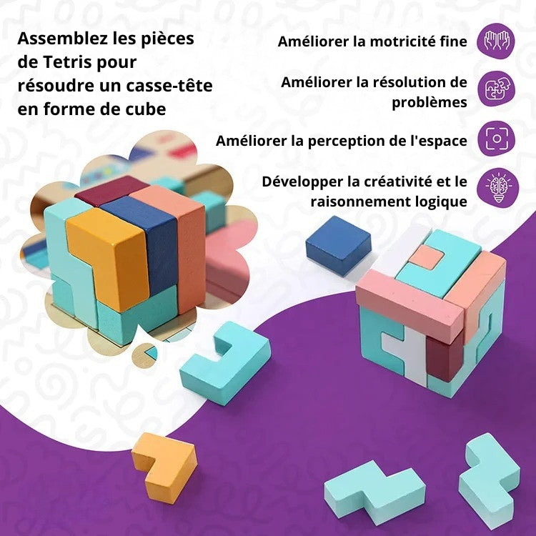 Tetris Montessori en bois