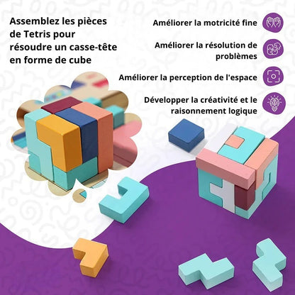 Tetris Montessori en bois