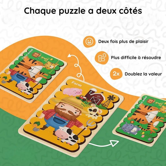 Puzzles double face Montessori
