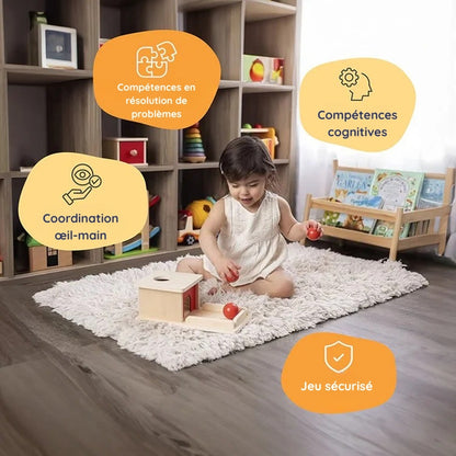 Boîte Montessori sur la permanence des objets