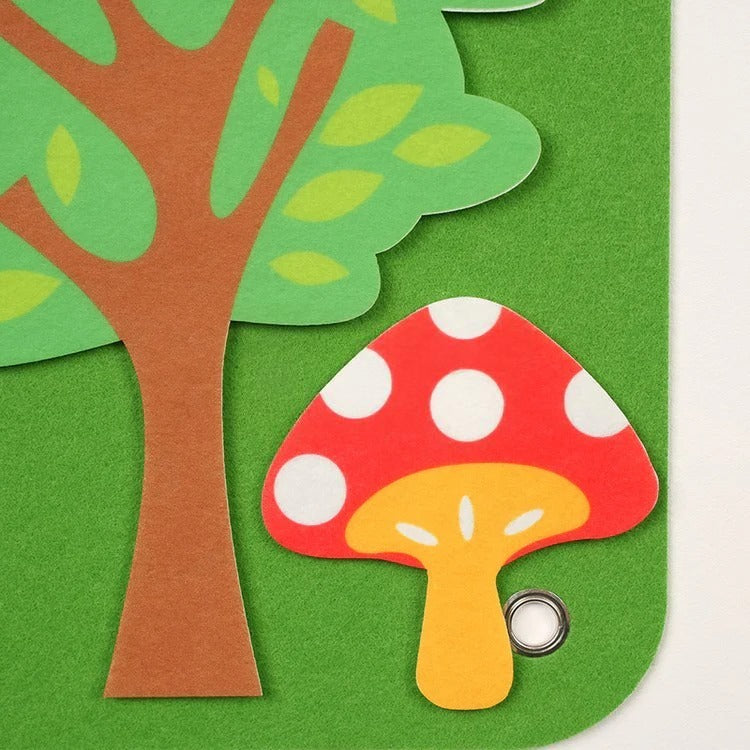 Tableau d'apprentissage Montessori en feutre
