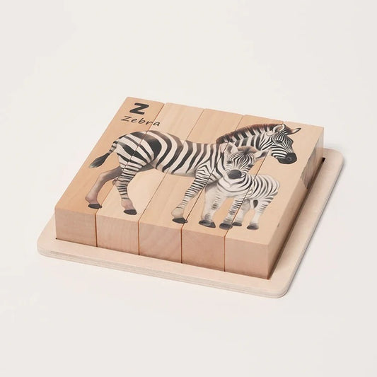 Puzzles d'animaux en bois Montessori