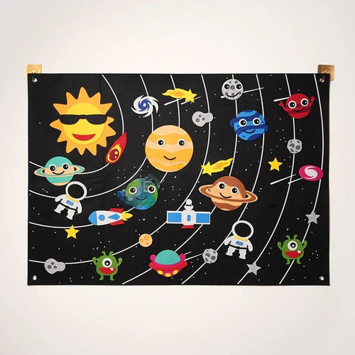 Tableau d'apprentissage Montessori en feutre