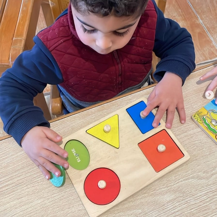Puzzle Formes Géométriques et Couleurs Montessori