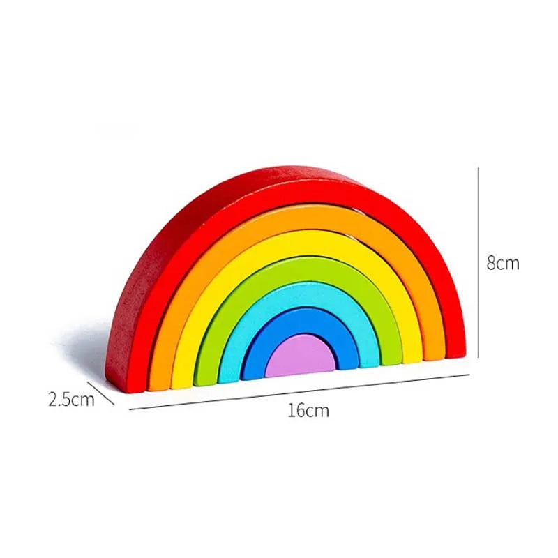 Puzzle Arc-en-Ciel en Bois Montessori