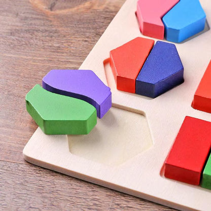 Tableau d'Association des Formes en Bois Montessori