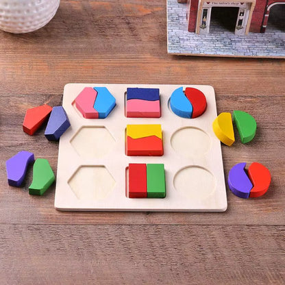 Tableau d'Association des Formes en Bois Montessori