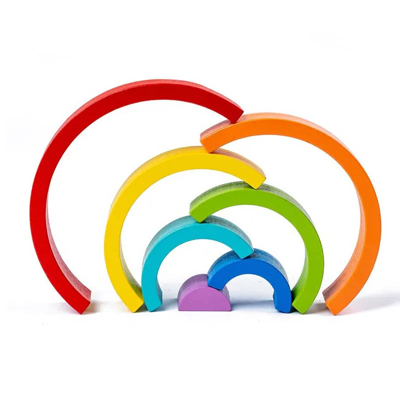 Puzzle Arc-en-Ciel en Bois Montessori