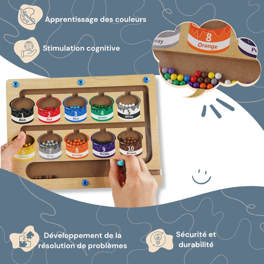 Puzzle Magnétique Montessori de Tri des Couleurs