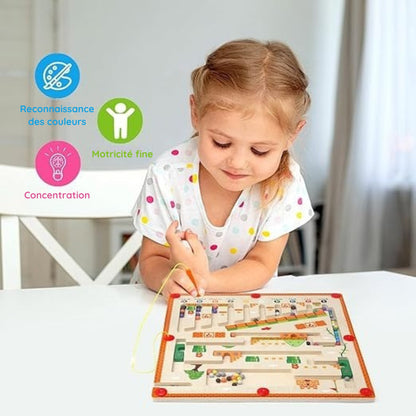 Labyrinthe de couleurs et de chiffres Montessori