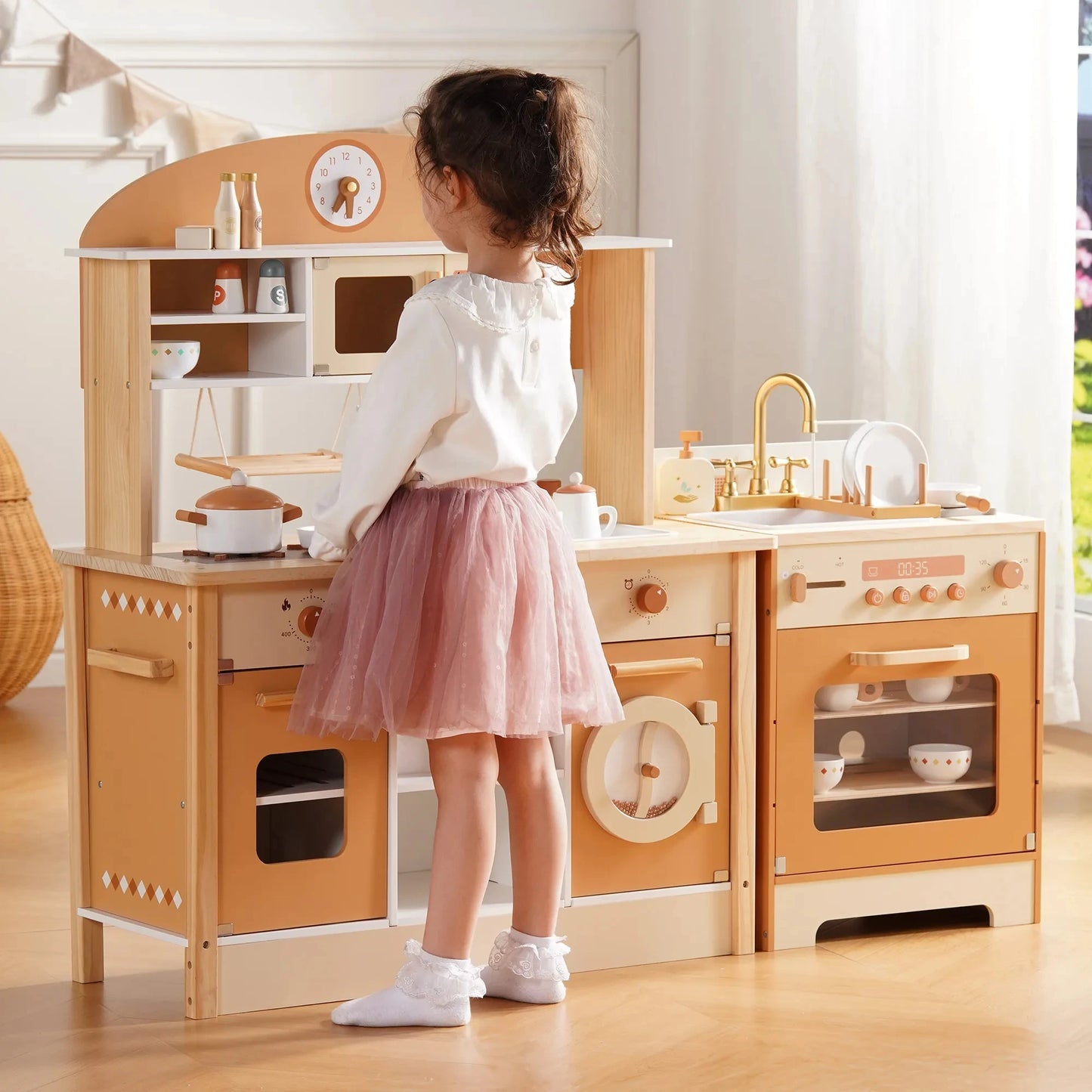 Meuble Montessori d’Imitation en Bois Multifonction pour Enfant
