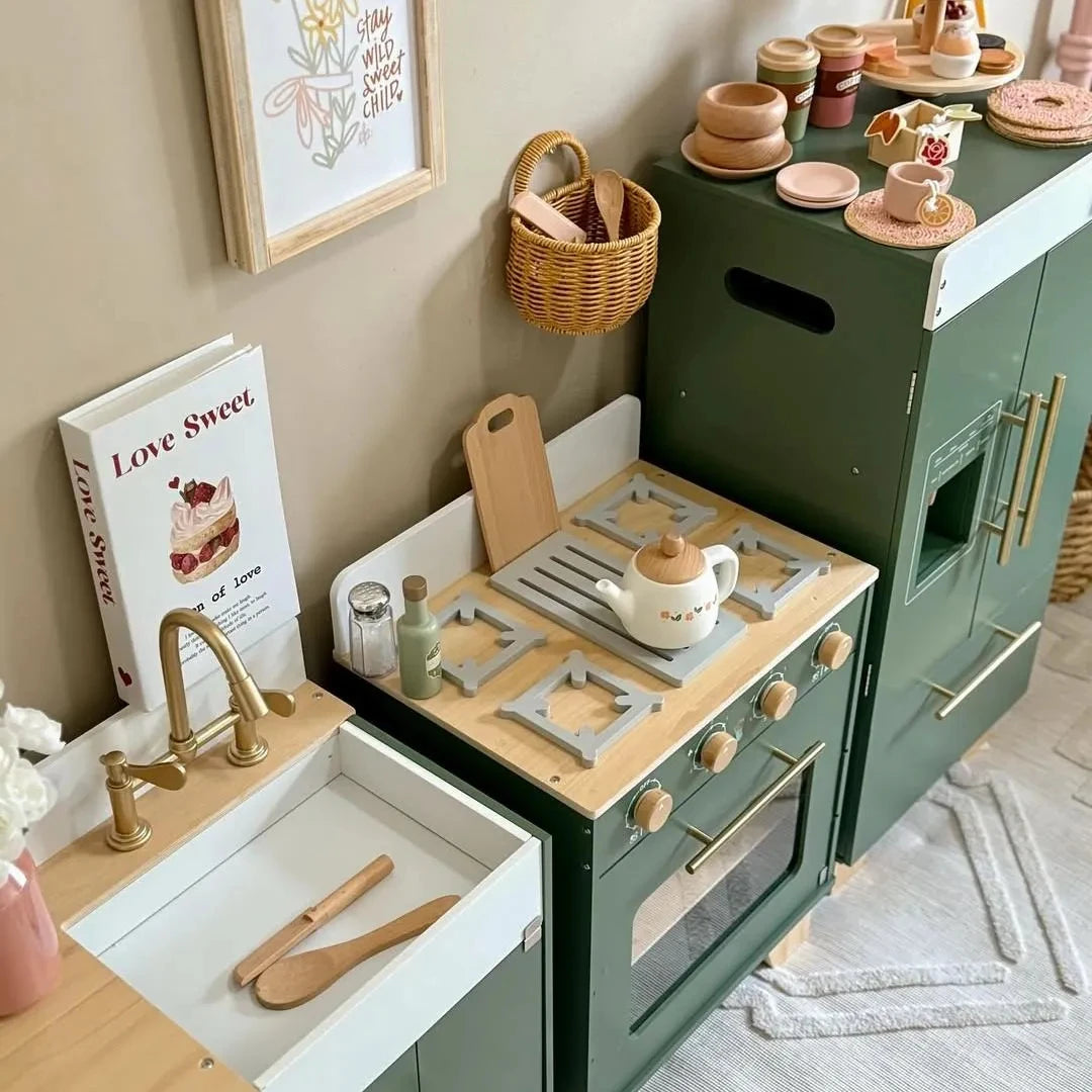 Meuble Montessori d’Imitation en Bois pour Cuisine et Maison