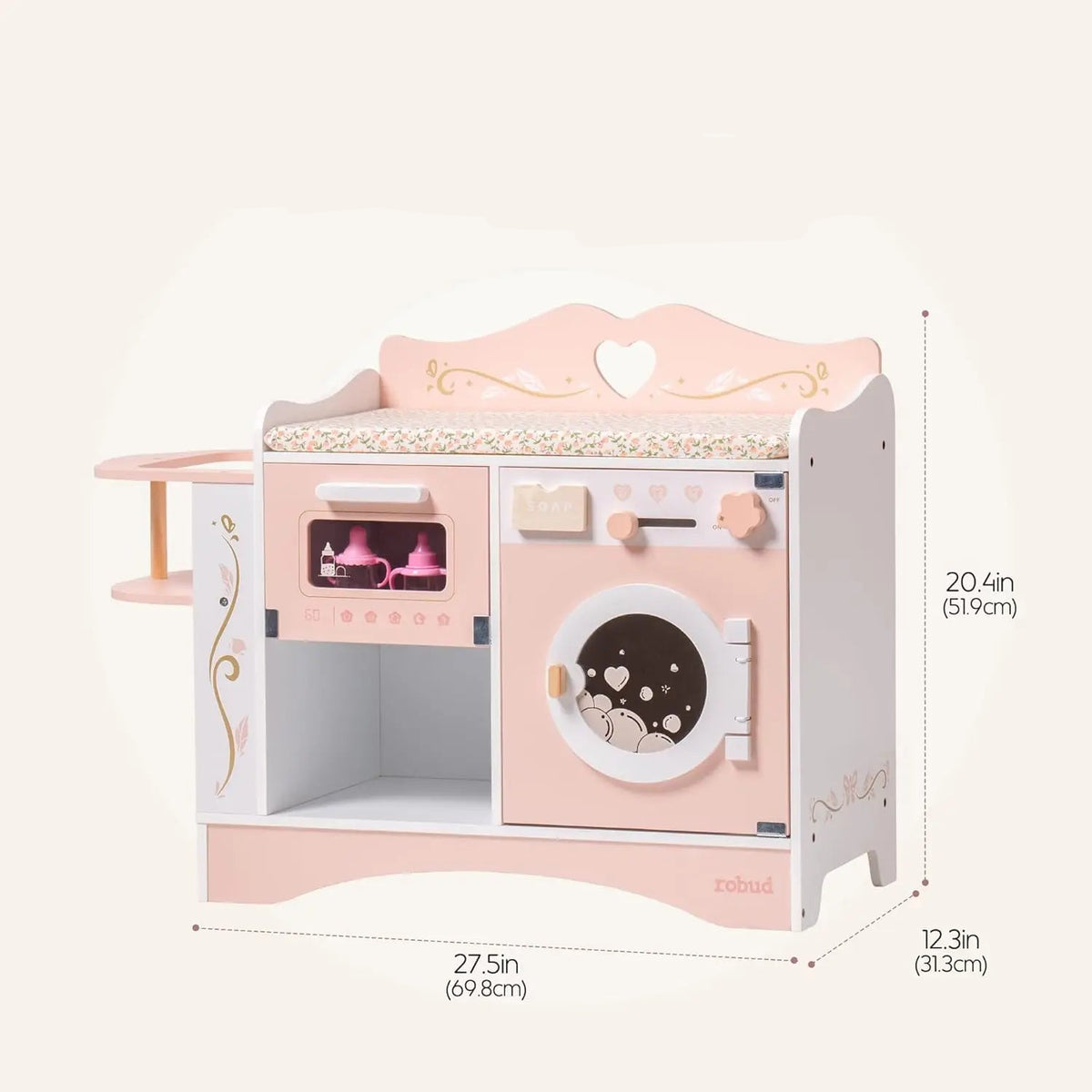 Table à langer en bois 6 en 1 pour bébé poupée Montessori