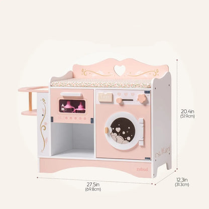 Table à langer en bois 6 en 1 pour bébé poupée Montessori
