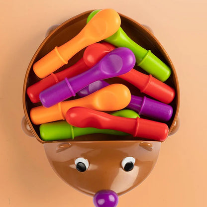 Jeu Hérisson Montessori pour le Développement de la Motricité Fine