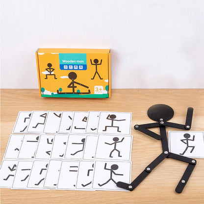 Figurine en Bois Articulée Montessori