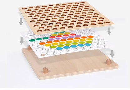 Tableau Montessori de Couleurs et Perles