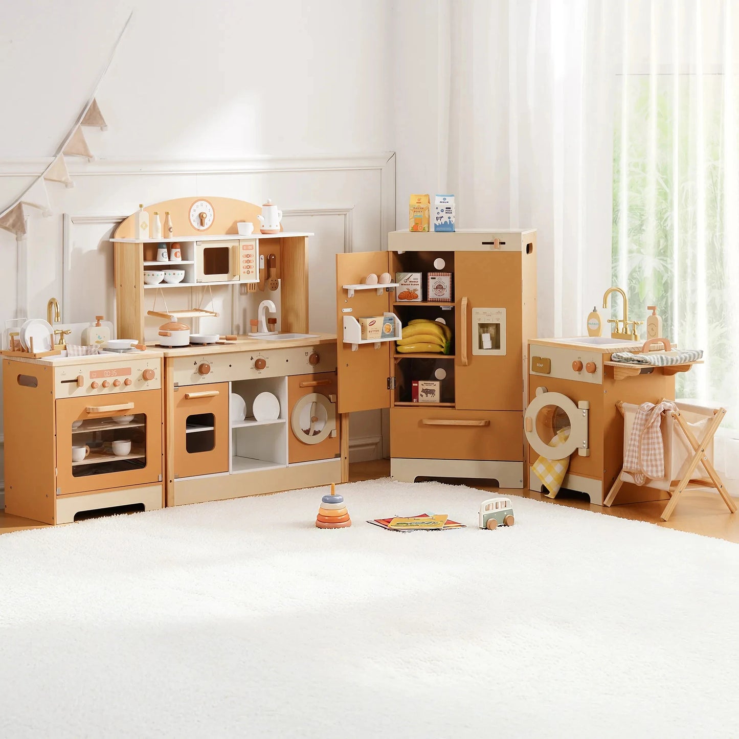 Meuble Montessori d’Imitation en Bois Multifonction pour Enfant