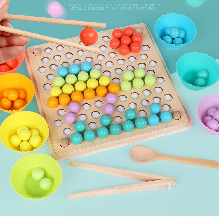 Tableau Montessori de Couleurs et Perles
