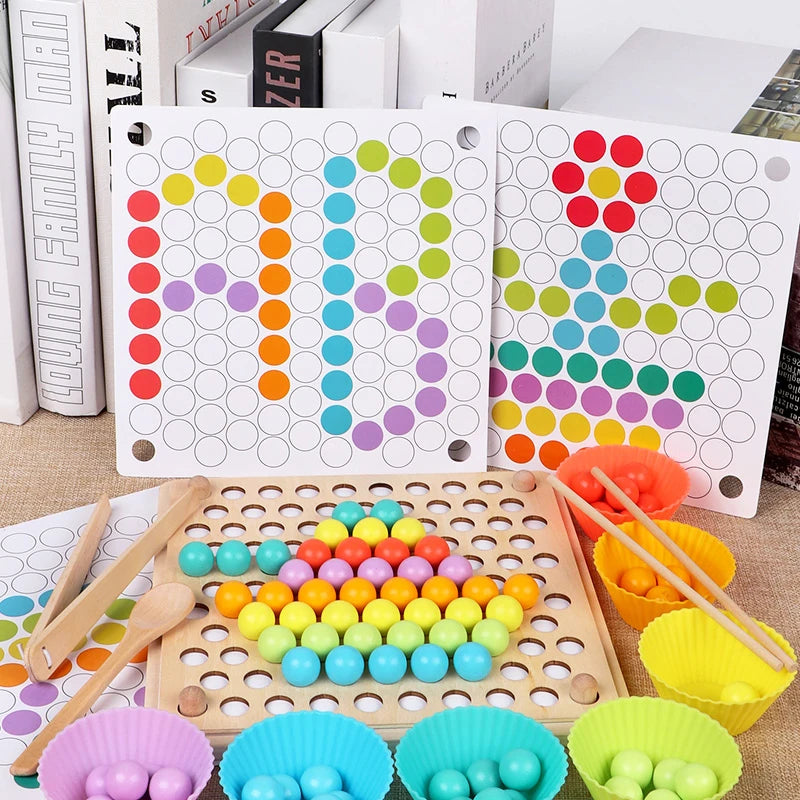 Tableau Montessori de Couleurs et Perles