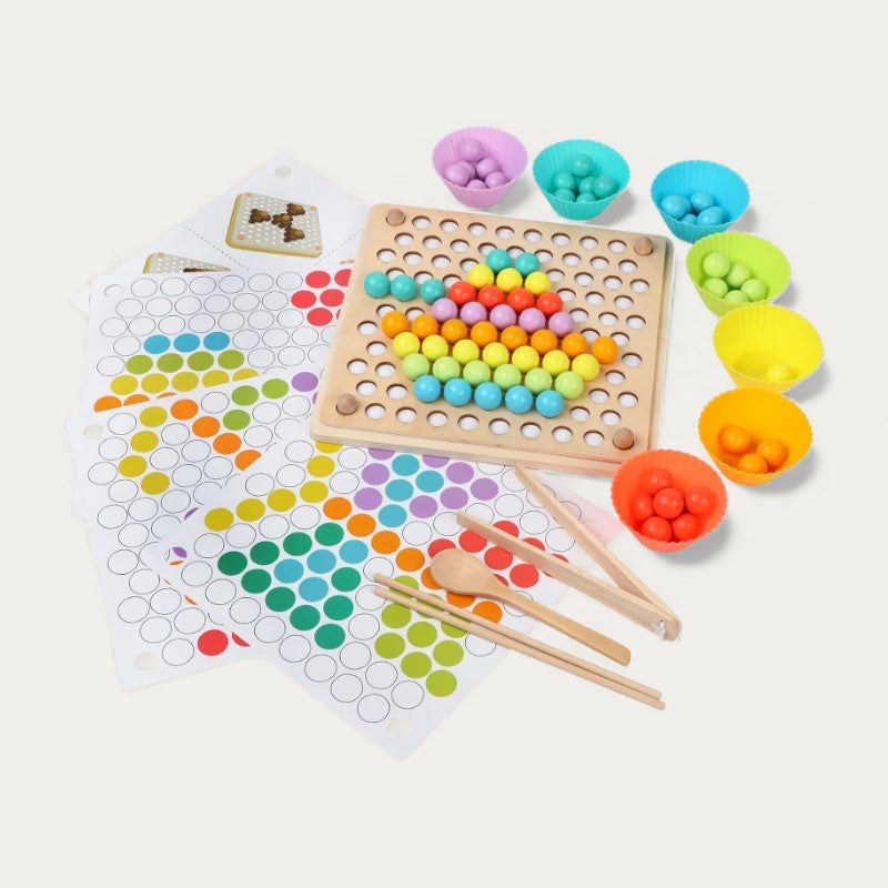 Tableau Montessori de Couleurs et Perles