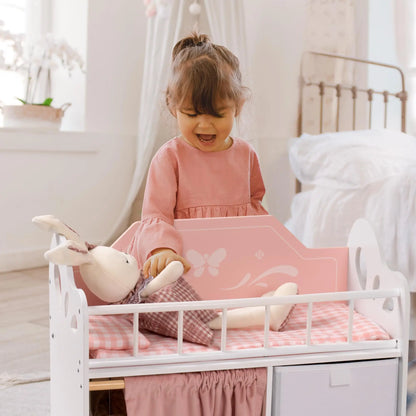 Lit Montessori pour Poupée avec Rangements et Penderie