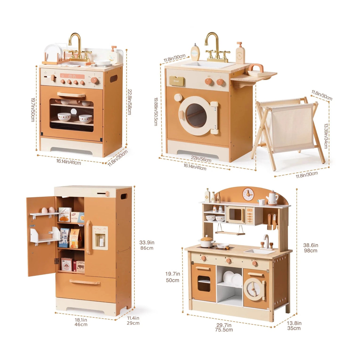 Meuble Montessori d’Imitation en Bois Multifonction pour Enfant