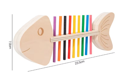 Puzzle assorti en os de poisson Montessori