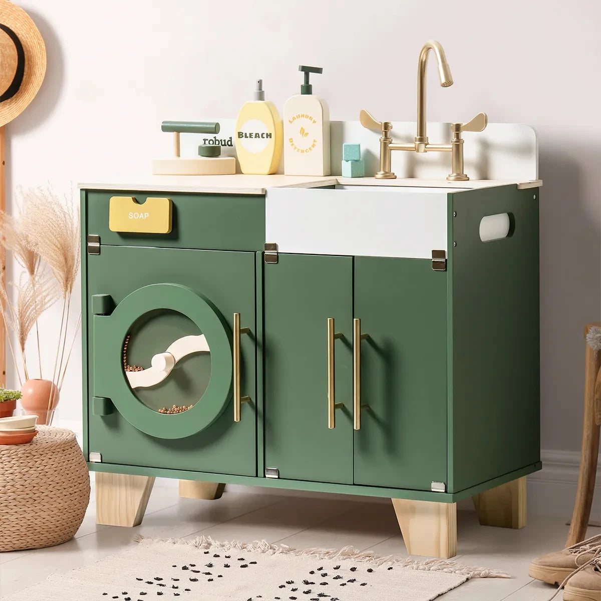 Meuble Montessori d’Imitation en Bois pour Cuisine et Maison