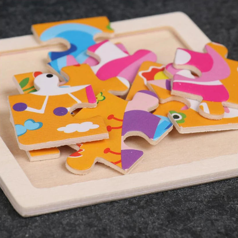 Puzzle Montessori Animaux en Bois