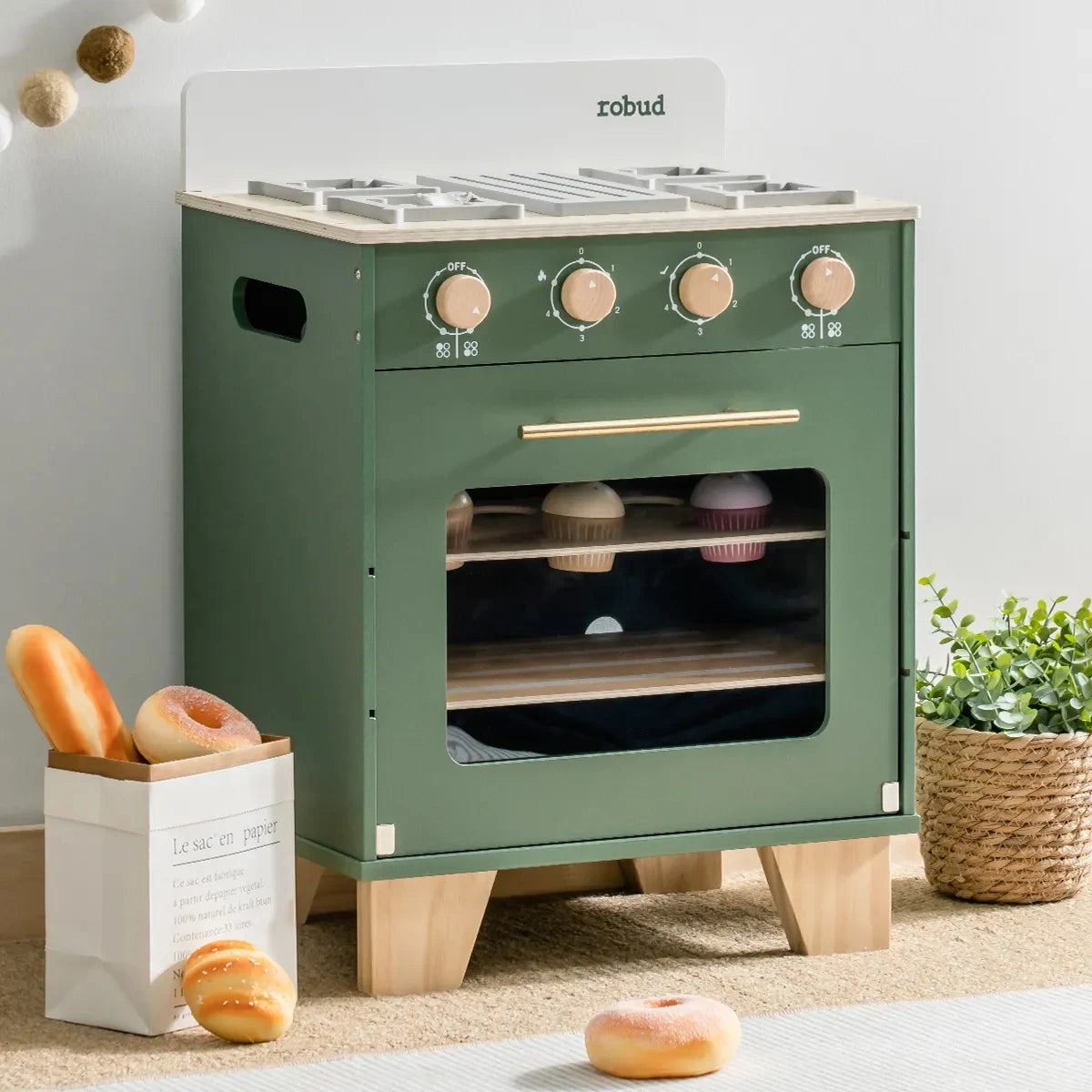 Meuble Montessori d’Imitation en Bois pour Cuisine et Maison