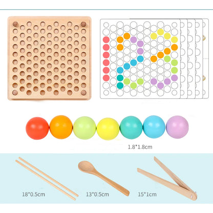 Tableau Montessori de Couleurs et Perles