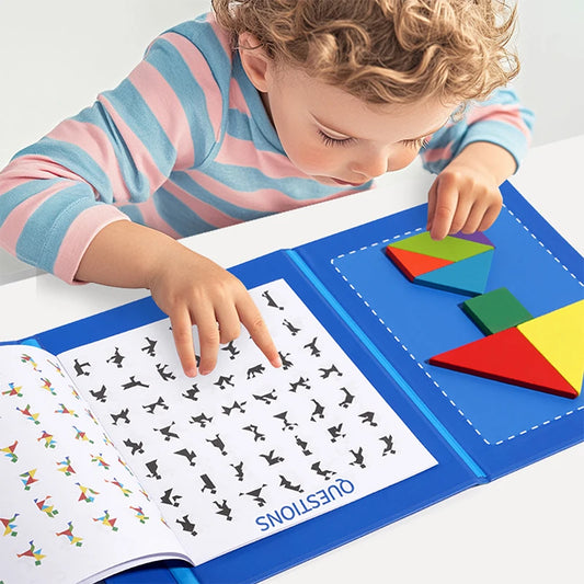 Livre magnétique Tangram Montessori