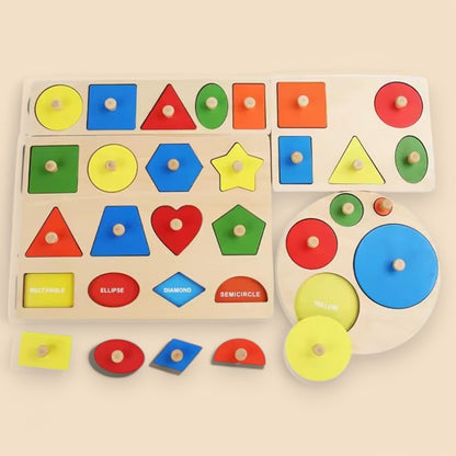 Puzzle Formes Géométriques et Couleurs Montessori