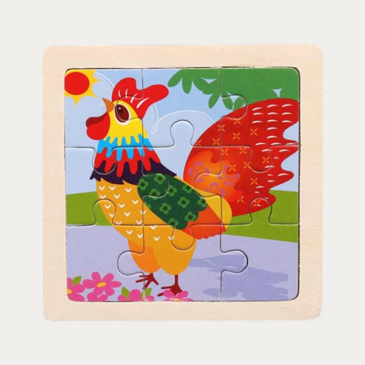 Puzzle Montessori Animaux en Bois