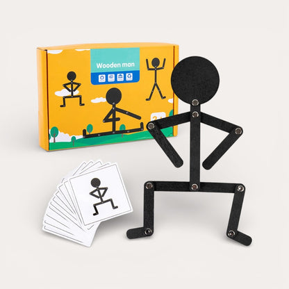 Figurine en Bois Articulée Montessori