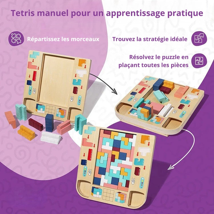 Tetris Montessori en bois