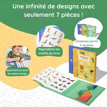Livre magnétique Tangram Montessori