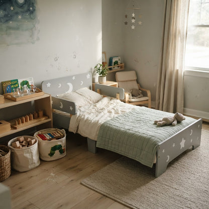 Lit Montessori Enfant Lune & Étoiles