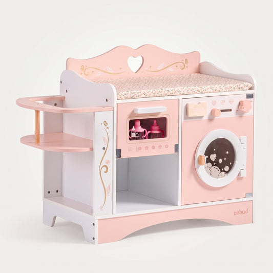 Table à langer en bois 6 en 1 pour bébé poupée Montessori