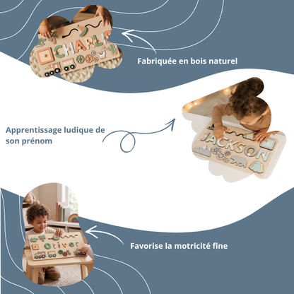 Puzzle en bois personnalisé pour les tout-petits