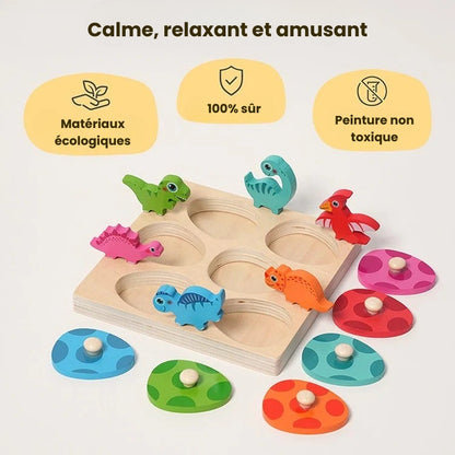 Puzzle Éclosion de Dinosaure Montessori