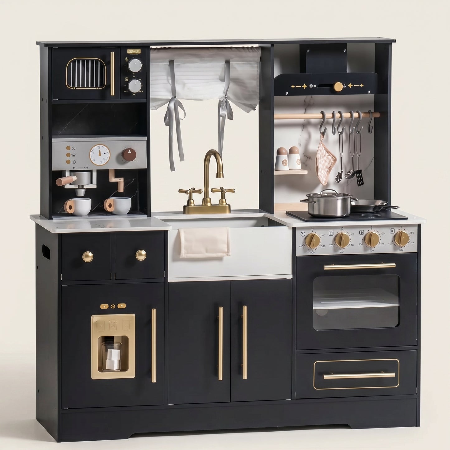 Cuisine Montessori en Bois avec Évier et Rangements