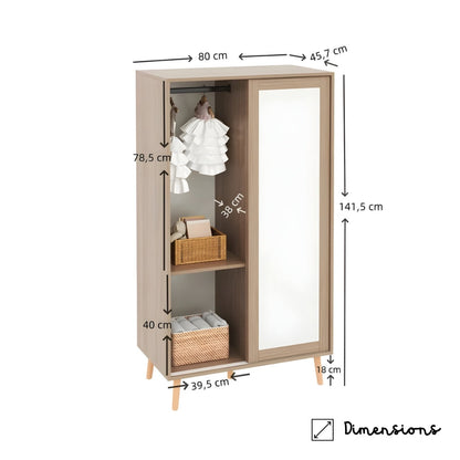 Armoire enfant avec portes coulissantes Tilda Kids