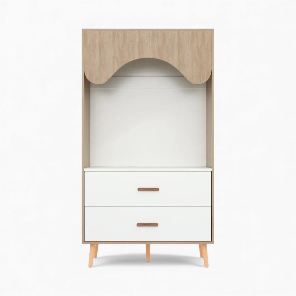 Armoire enfant bois blanc avec tiroirs de rangement Tilda Kids