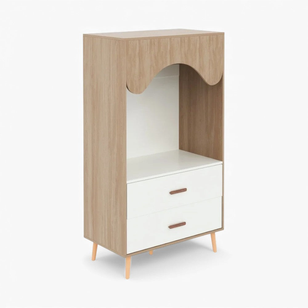 Armoire enfant bois blanc avec tiroirs de rangement Tilda Kids