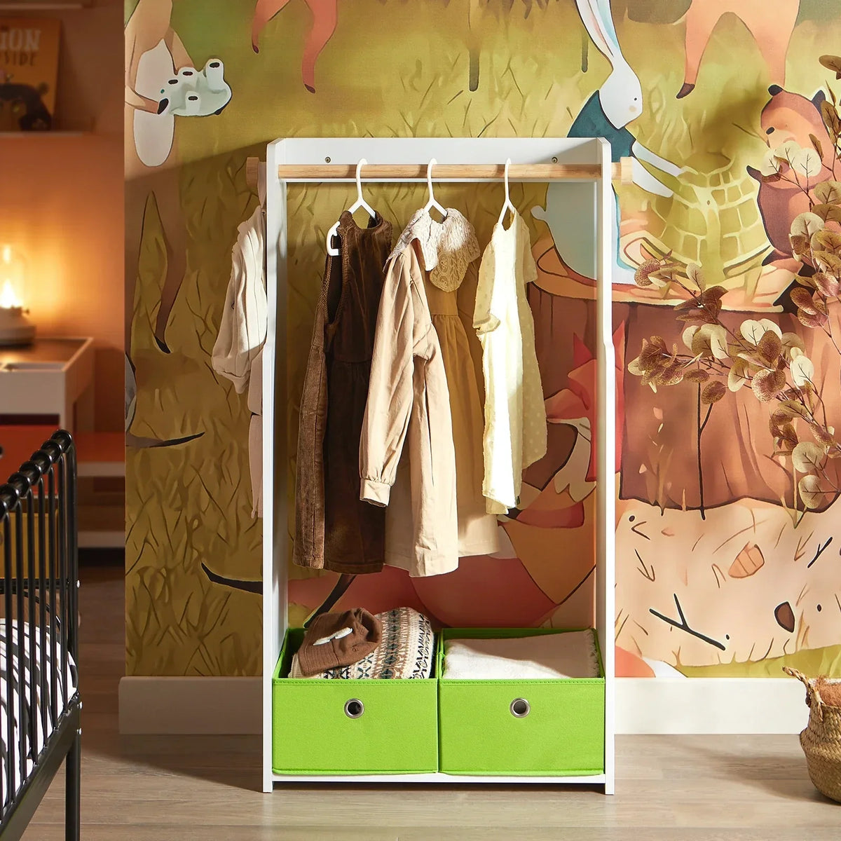 Armoire enfant ouverte avec bacs blanc Tilda Kids